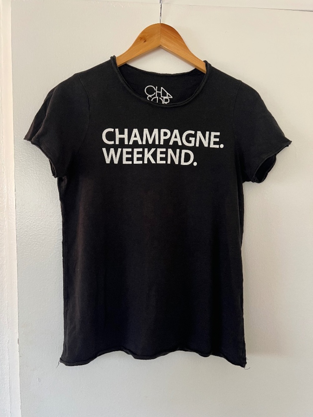 Chaser "Champagne. Weekend." Graphic Tee | Size M | Black